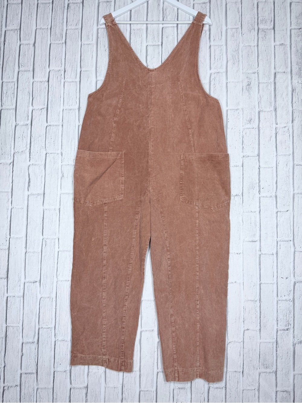 🤎 Hem & Thread Rust Corduroy Overalls  NWT Boho MEDIUM